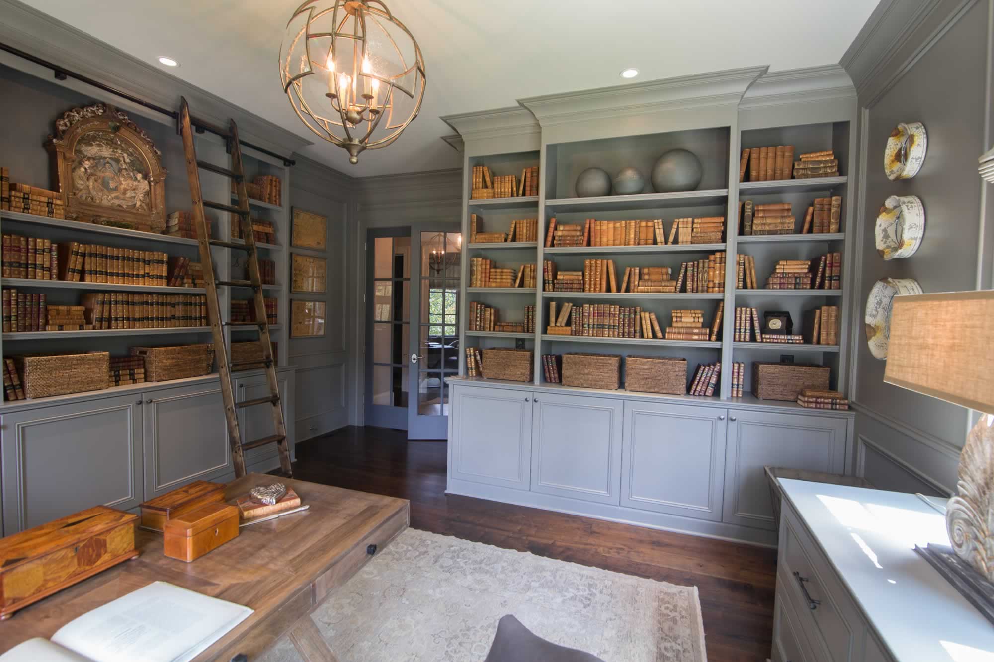 Custom Library Cabinetry